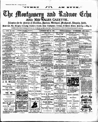 cover page of Montgomeryshire Echo published on May 28, 1904