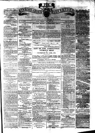 cover page of Kinross-shire Advertiser published on April 26, 1879