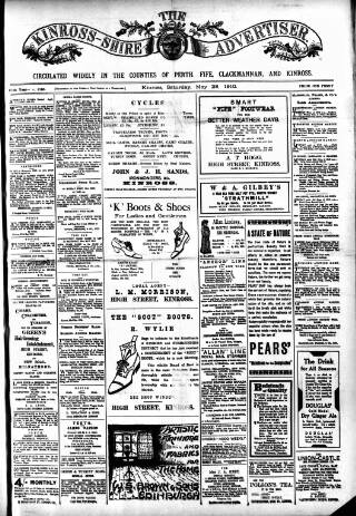 cover page of Kinross-shire Advertiser published on May 28, 1910