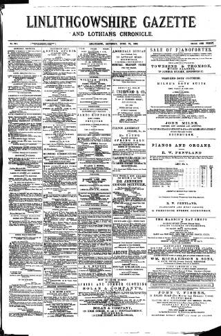 cover page of Linlithgowshire Gazette published on April 27, 1895