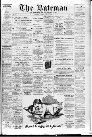 cover page of Buteman published on April 27, 1889