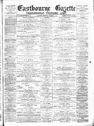 cover page of Eastbourne Gazette published on December 5, 1894