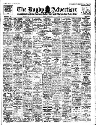 cover page of Rugby Advertiser published on April 25, 1952