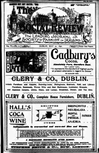 cover page of The Social Review (Dublin, Ireland : 1893) published on May 30, 1896