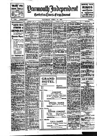 cover page of Yarmouth Independent published on April 20, 1935