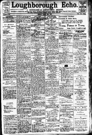 cover page of Loughborough Echo published on April 25, 1919