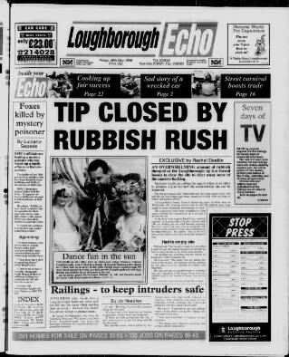 cover page of Loughborough Echo published on May 29, 1998