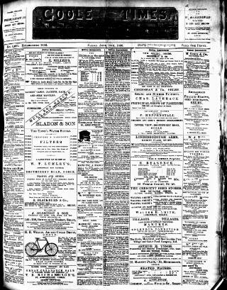 cover page of Goole Times published on June 12, 1896