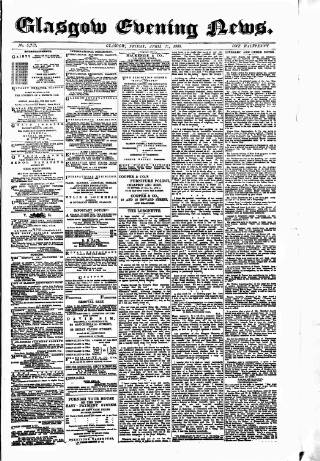 cover page of Glasgow Evening Post published on April 27, 1888