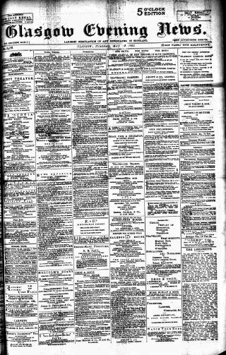 cover page of Glasgow Evening Post published on May 28, 1895