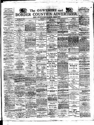 cover page of Oswestry Advertiser published on May 22, 1889