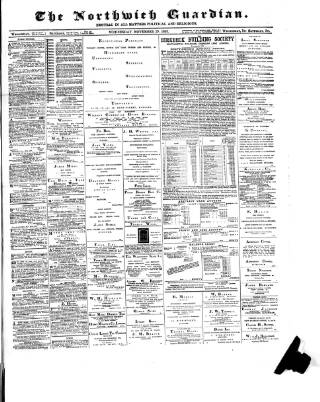 cover page of Northwich Guardian published on November 29, 1893