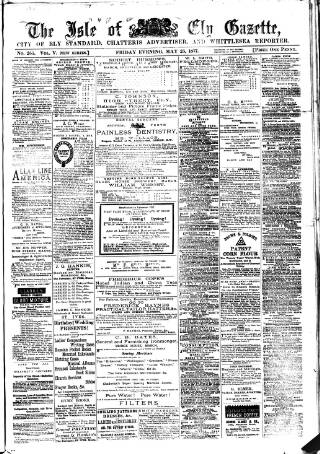 cover page of Cambridgeshire Times published on May 25, 1877