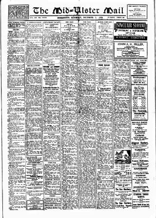 cover page of Mid-Ulster Mail published on December 2, 1950
