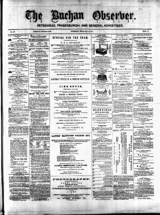 cover page of Buchan Observer and East Aberdeenshire Advertiser published on May 19, 1871
