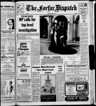 cover page of Forfar Dispatch published on June 2, 1977