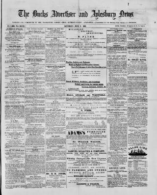 cover page of Bucks Advertiser & Aylesbury News published on June 2, 1883