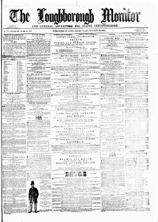 cover page of Loughborough Monitor published on April 25, 1861
