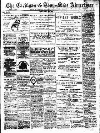 cover page of Cardigan & Tivy-side Advertiser published on April 27, 1877