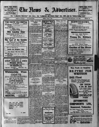 cover page of Todmorden & District News published on June 2, 1939