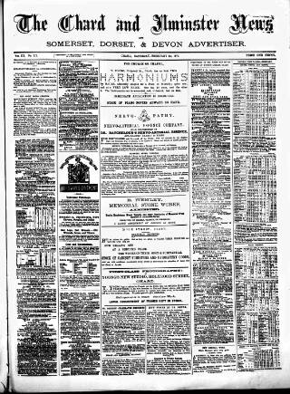 cover page of Chard and Ilminster News published on February 24, 1877