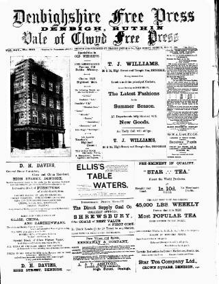 cover page of Denbighshire Free Press published on May 19, 1894
