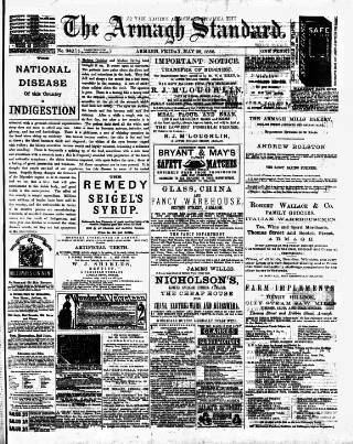cover page of Armagh Standard published on May 28, 1886