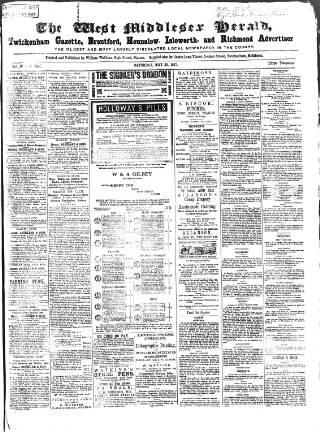 cover page of West Middlesex Herald published on May 25, 1867