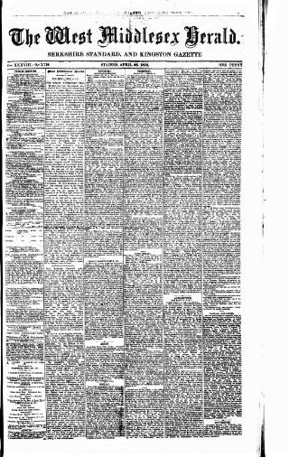 cover page of West Middlesex Herald published on April 26, 1893