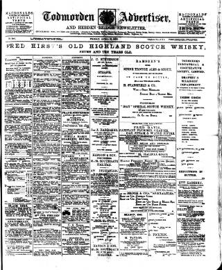 cover page of Todmorden Advertiser and Hebden Bridge Newsletter published on April 17, 1903