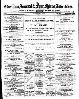 cover page of Evesham Journal published on May 14, 1898