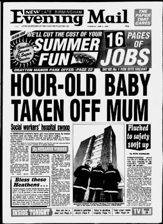 cover page of Birmingham Mail published on June 2, 1994