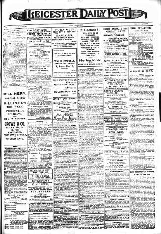 cover page of Leicester Daily Post published on May 25, 1909