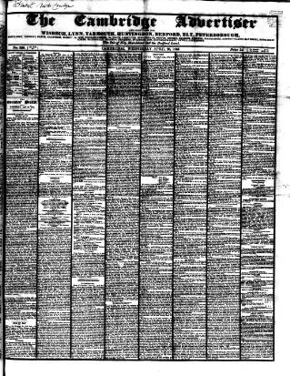 cover page of Cambridge General Advertiser published on April 26, 1843