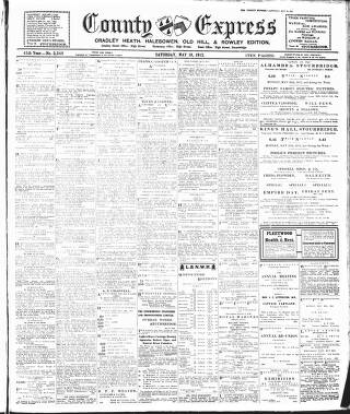 cover page of County Express published on May 18, 1912
