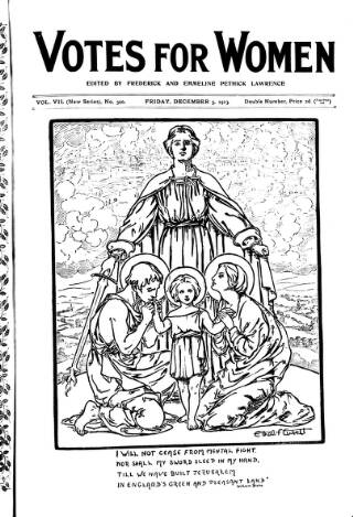 cover page of Votes for Women published on December 5, 1913