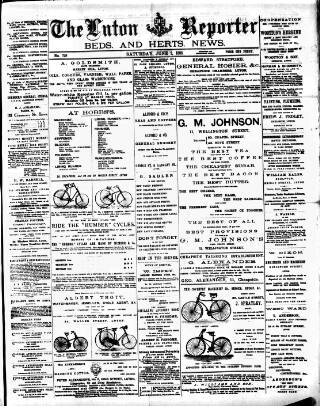 cover page of Luton Reporter published on June 2, 1888