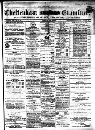 cover page of Cheltenham Examiner published on June 2, 1869