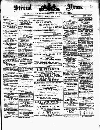 cover page of Stroud News and Gloucestershire Advertiser published on May 22, 1885