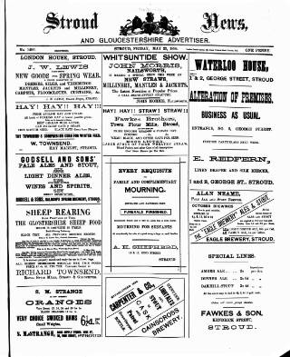 cover page of Stroud News and Gloucestershire Advertiser published on May 25, 1894
