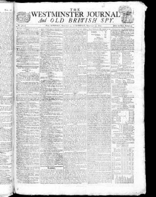 cover page of Westminster Journal and Old British Spy published on February 24, 1810