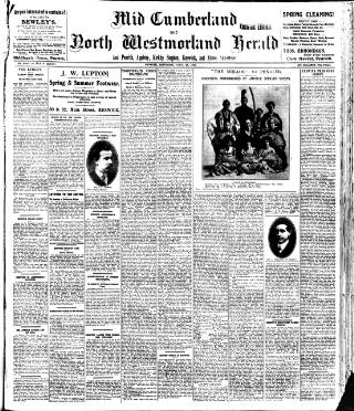 cover page of Cumberland & Westmorland Herald published on April 26, 1913