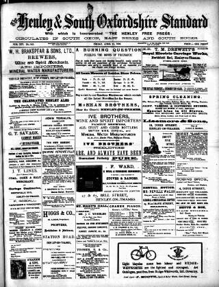 cover page of Henley & South Oxford Standard published on April 24, 1903