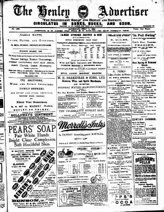cover page of Henley Advertiser published on July 1, 1899