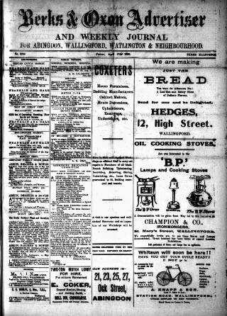 cover page of Berks and Oxon Advertiser published on April 27, 1923