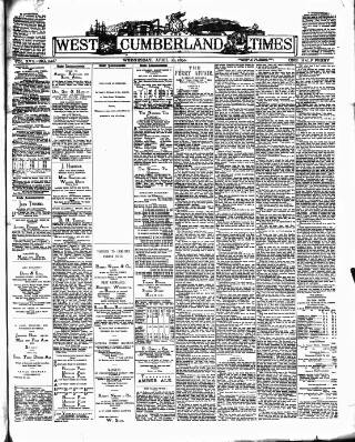 cover page of West Cumberland Times published on April 23, 1890