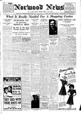 cover page of Norwood News published on May 29, 1942