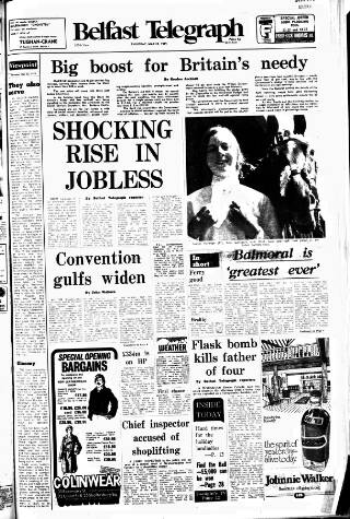cover page of Belfast Telegraph published on May 22, 1975