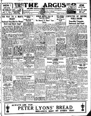 cover page of Drogheda Argus and Leinster Journal published on July 1, 1950