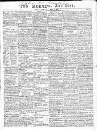 cover page of New Times (London) published on April 17, 1830